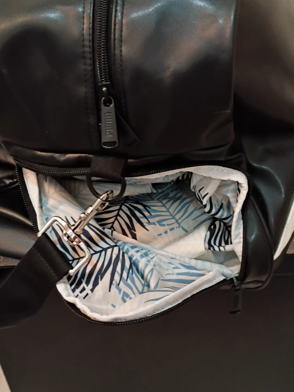 Puma Heritage Duffle Black and White Vegan Leather